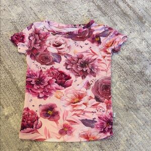 Posh peanut t shirt Floral Pink Kids Shirt